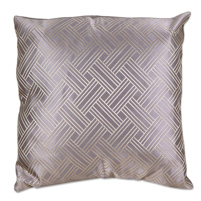 COJÍN ENTRELAZADO C/GRIS 45x45