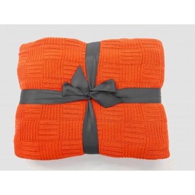 PLAID PUNTO C/NARANJA -...