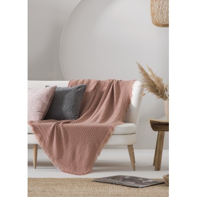 PLAID AVA C/ROSÉ - 150x220cm