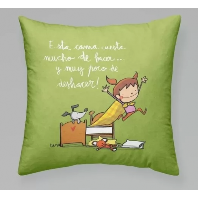 FUNDA COJÍN CAMA C/VERDE 50x50