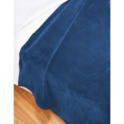 MANTA LISA C/AZUL CAMA...