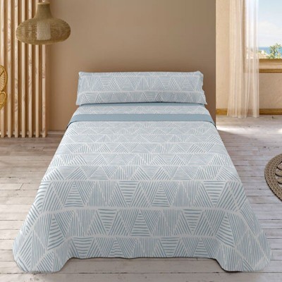 JUEGO DE SÁBANAS SIL C/AZUL...