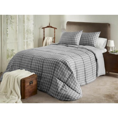 EDREDÓN SQUARES C/GRIS CAMA...