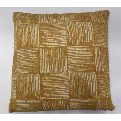 COJÍN CHENILLA C/MOSTAZA 45x45