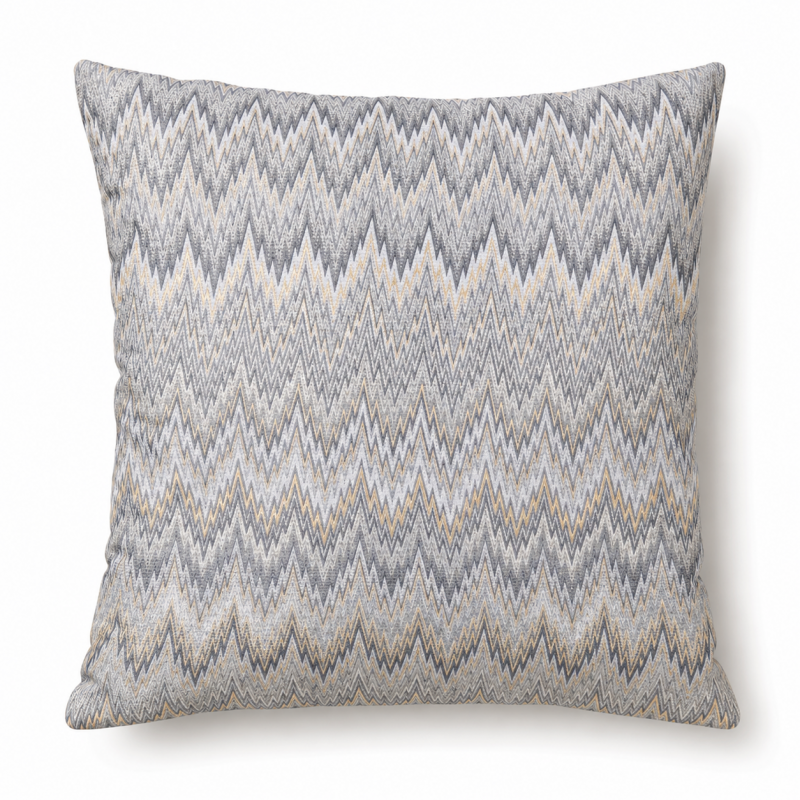 COJÍN ZIG-ZAG C/GRIS 45x45
