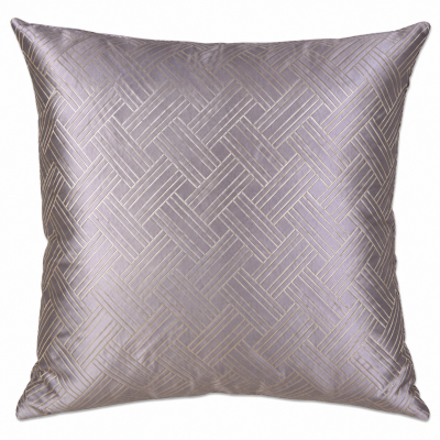 COJÍN ENTRELAZADO C/GRIS 45x45