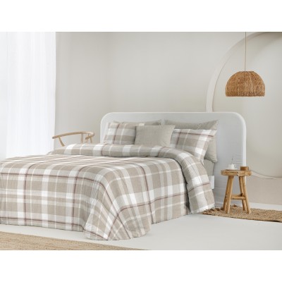 COMFORTER LEA C/BEIGE CAMA...