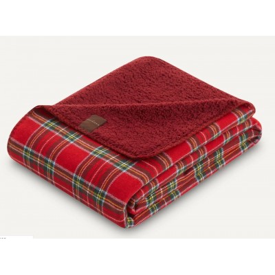PLAID GALGO C/3-ROJO 140X190