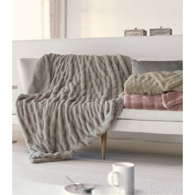 PLAID NANCI C/GRIS - 130x170cm
