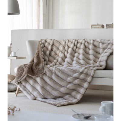 PLAID NIMES C/BEIG - 150x200cm