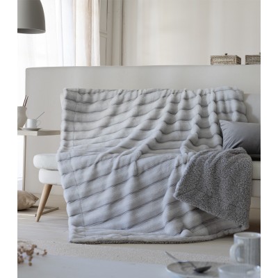 PLAID NIMES C/GRIS - 150x200cm