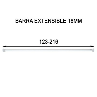 BARRA EXTENSIBLE BAÑO 18MM...