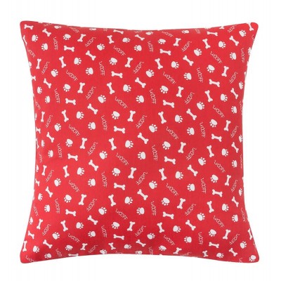 FUNDA COJÍN PERROS C/ROJO...