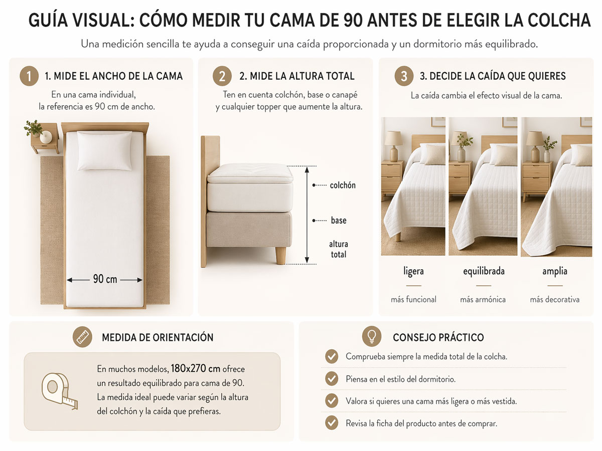 Errores frecuentes al elegir una colcha de verano para cama de 90